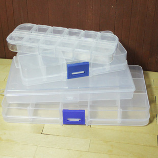 收纳盒10-15格独立小钻盒 BJD娃物配件扣子 娃衣带盖饰品装饰撞钉