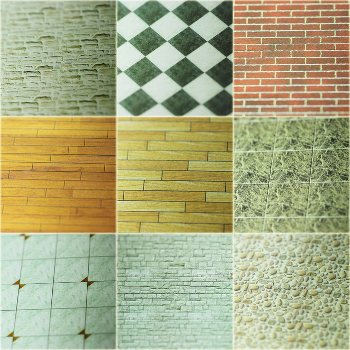 绯惑 手工diy 娃娃屋 地板纸 厨房浴室墙贴 木地板墙面 6分12分