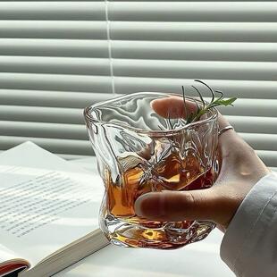 扭扭杯威士忌酒杯小微醺玻璃杯家用水杯酒杯高颜值杯子