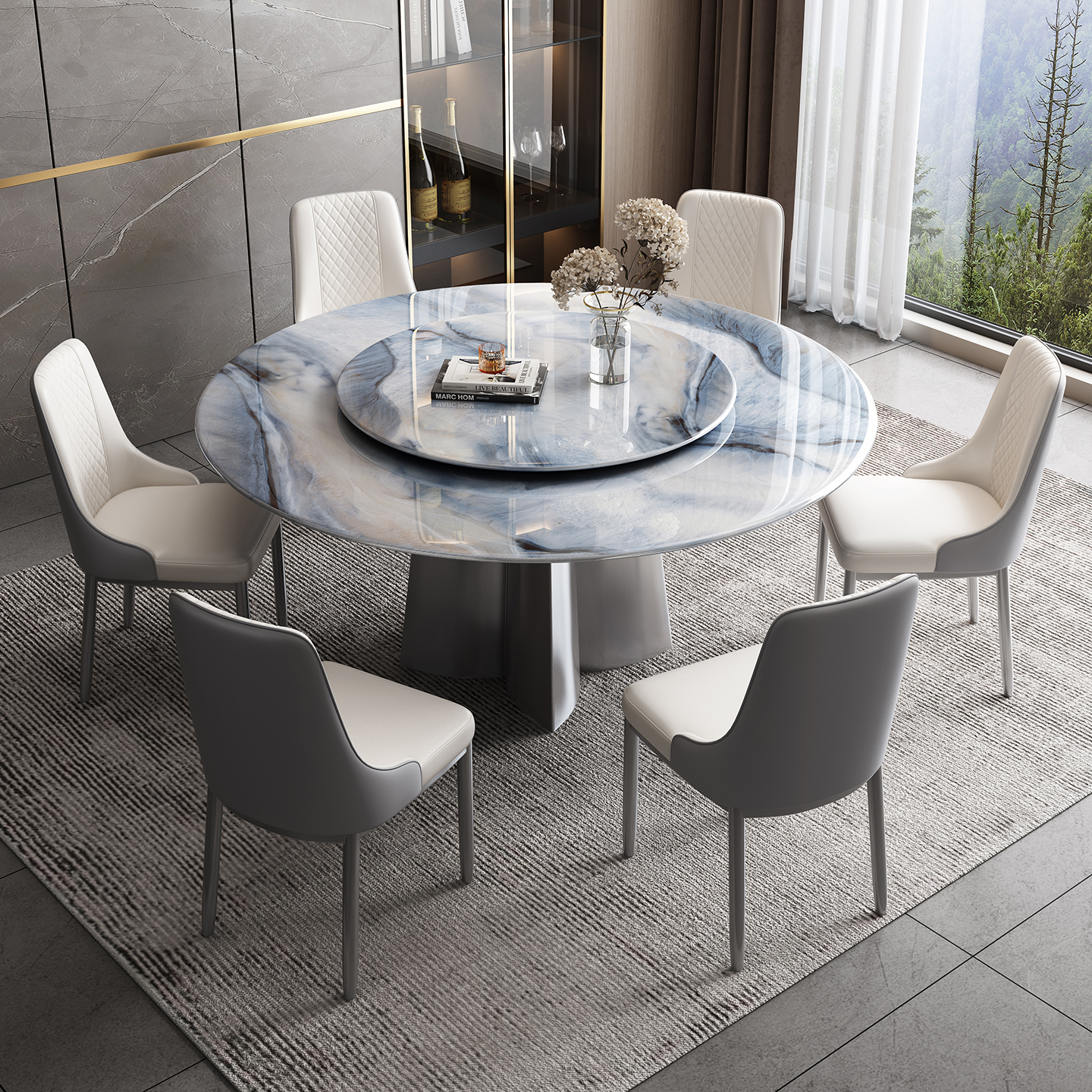 玖传世家用天然超晶石餐桌