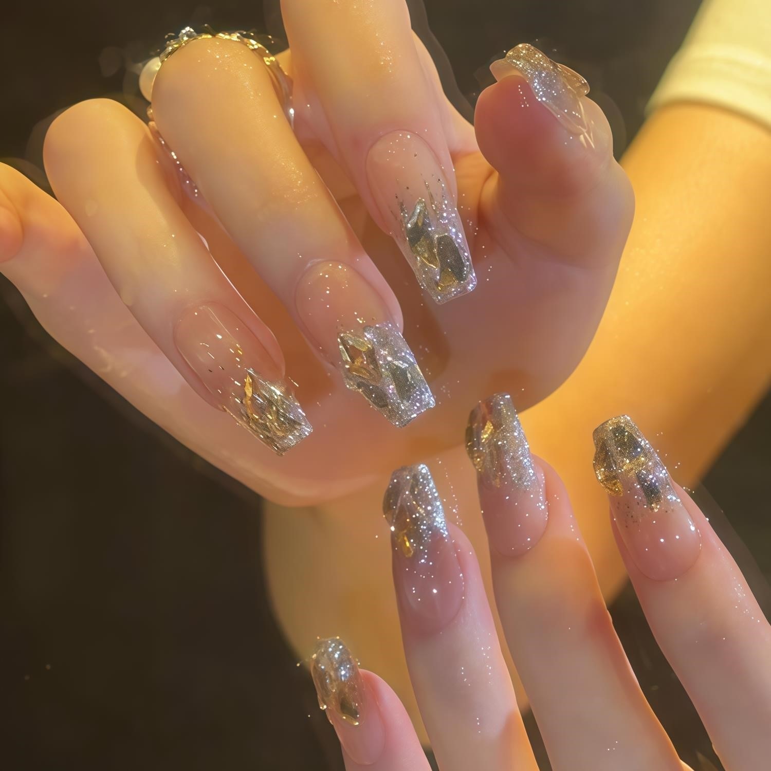 高级感爆闪气质显白手工穿戴甲学生孕妇成品新娘专用甲片美甲贴片,彩妆/香水/美妆工具,穿戴甲/甲片,淘宝优惠券,粉丝福利购,淘宝优惠卷