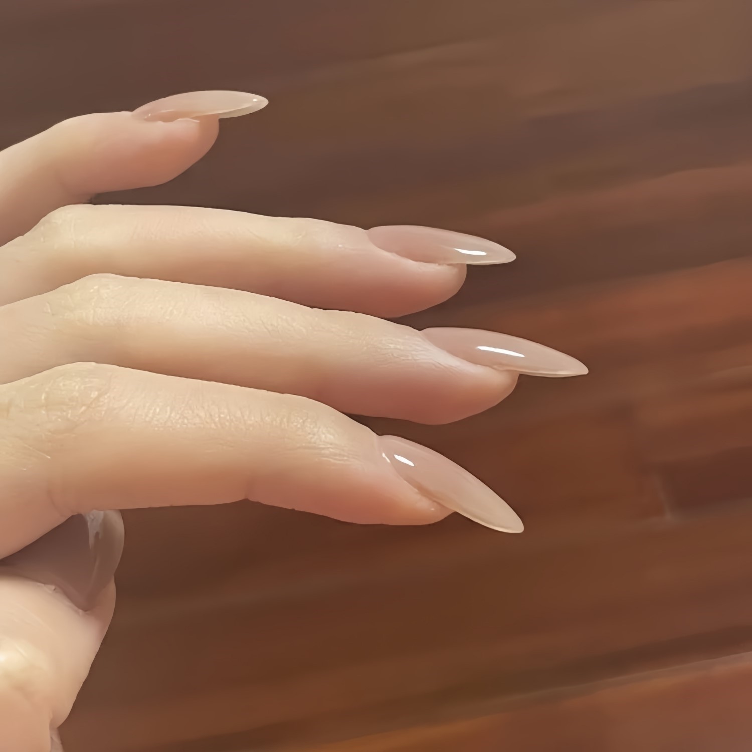 绝美~裸色系手工穿戴美甲
