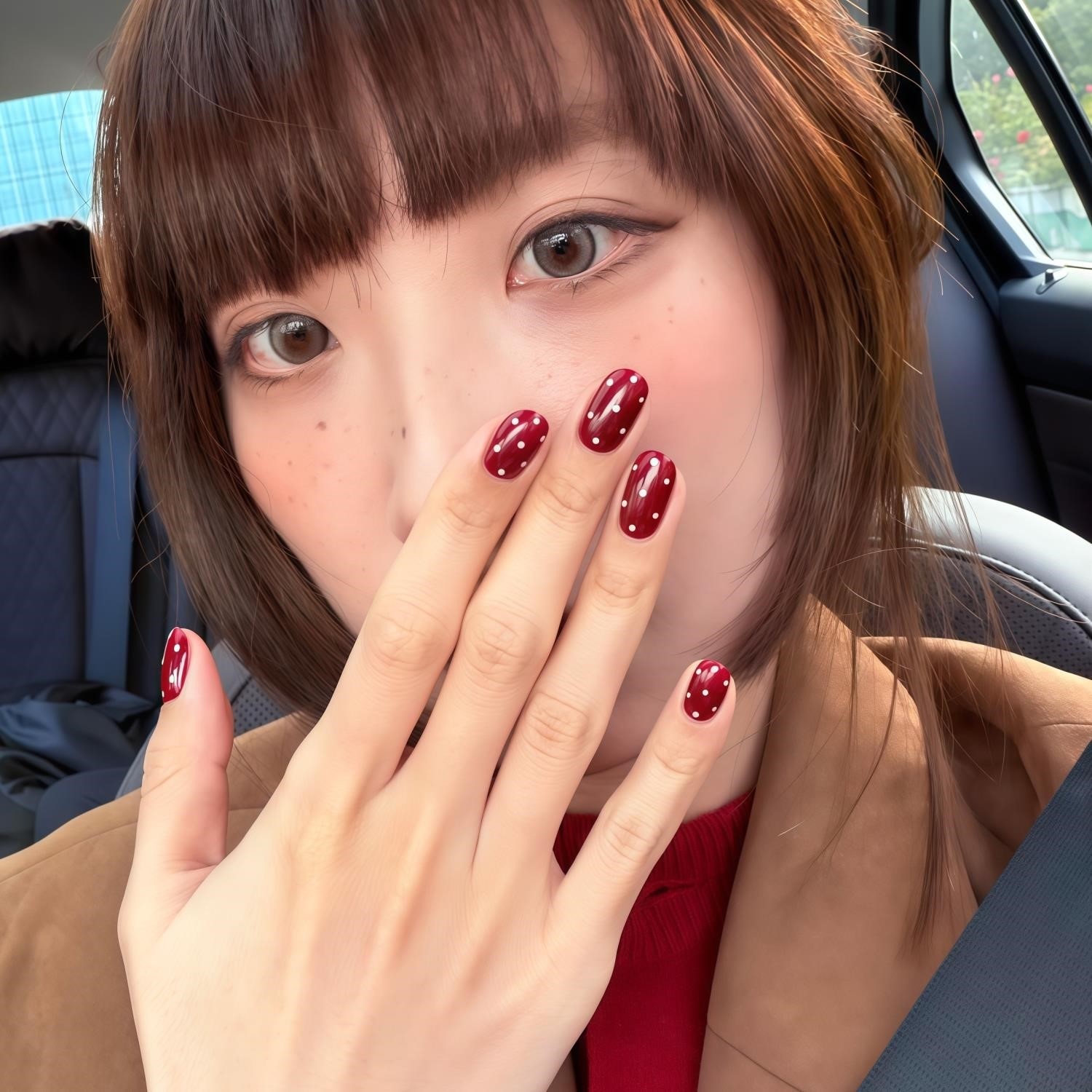 手工定制穿戴甲美甲片秋冬氛围感黑红波点辣妹显白中长款美甲贴片,彩妆/香水/美妆工具,穿戴甲/甲片,淘宝优惠券,粉丝福利购,淘宝优惠卷