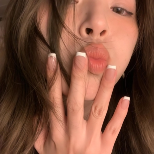 纯手工穿戴甲显白自然法式穿戴式假指甲纯欲孕妇婚纱成品美甲贴片