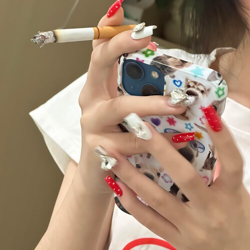 2026新款手工光疗美甲成品显白白色大钻简约穿戴甲可拆卸假指甲