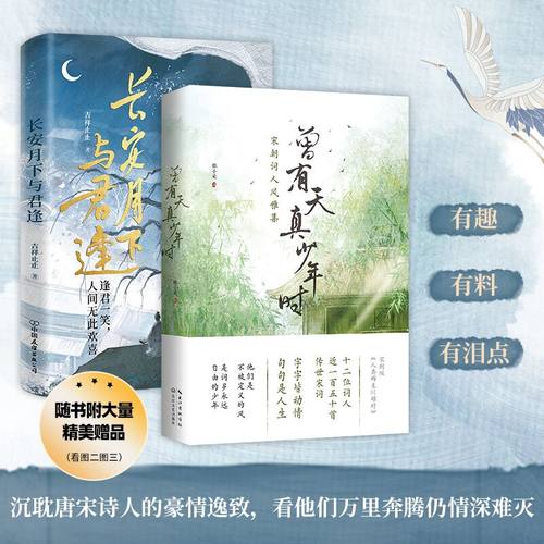 正版现货 长安月下与君逢+曾有天真少年时2本套 唐诗宋词 诗词串联起历史故事还有一个时代的浪漫与深情