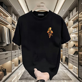 2026春夏纯棉可爱马年小马印花短袖 T恤女休闲美式 宽松情侣上衣男