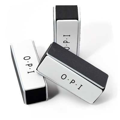 正品opi抛光修甲型灰色四面指甲锉黑白文玩擦银美甲金属打磨抛光
