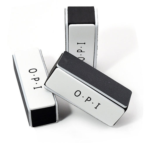 正品opi抛光修甲型灰色四面指甲锉黑白文玩擦银美甲金属打磨抛光