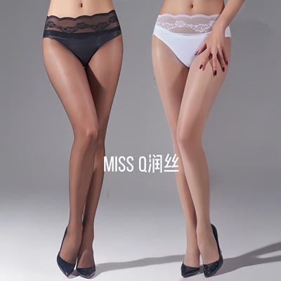 Miss性感腰蕾丝哑光丝袜无痕开裆