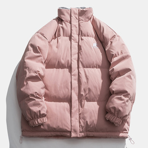 X707P100148中性风棉服男冬季加厚保暖立领双面穿羊羔毛棉衣图片