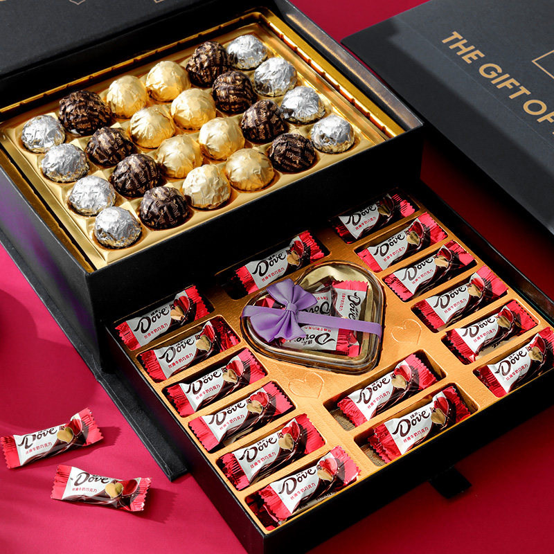 年货节德芙巧克力礼盒装送男女友老婆老师礼物零食糖果送人生日