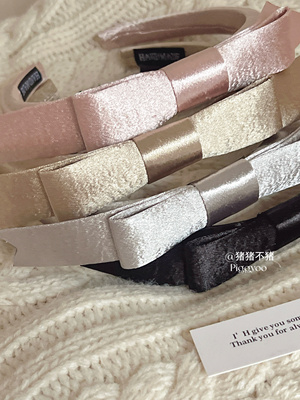 丝光芭蕾风双层蝴蝶结丝带发箍甜美公主压发发箍日常百搭新款发饰