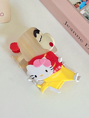 定制可爱小新背书包醋酸抓夹鲨鱼夹少女卡通后脑勺发夹头饰发饰