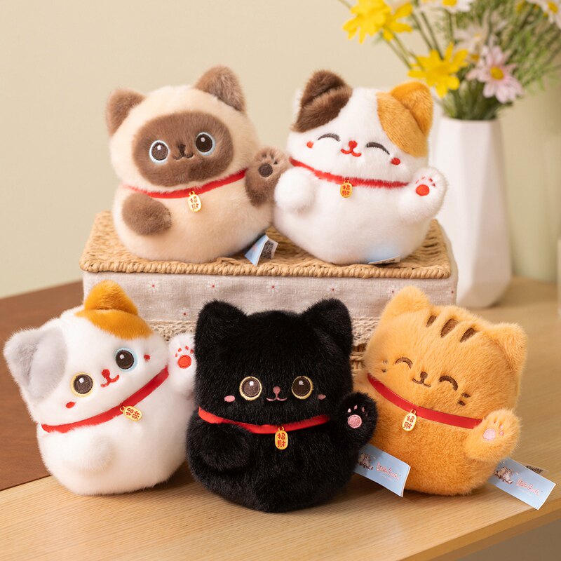 【会发音正版】可爱招财猫公仔小猫玩偶毛绒玩具猫咪布娃娃礼物