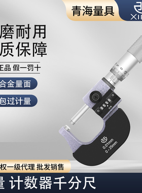 青海青量计数器千分尺数字螺旋测微器0-25mm0.01外径千分尺分厘卡