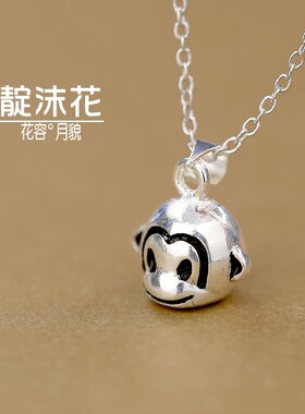S925银可爱动物小猴甜美气质项链
