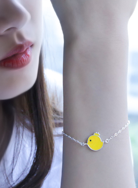 S925纯银小鸟手链清新