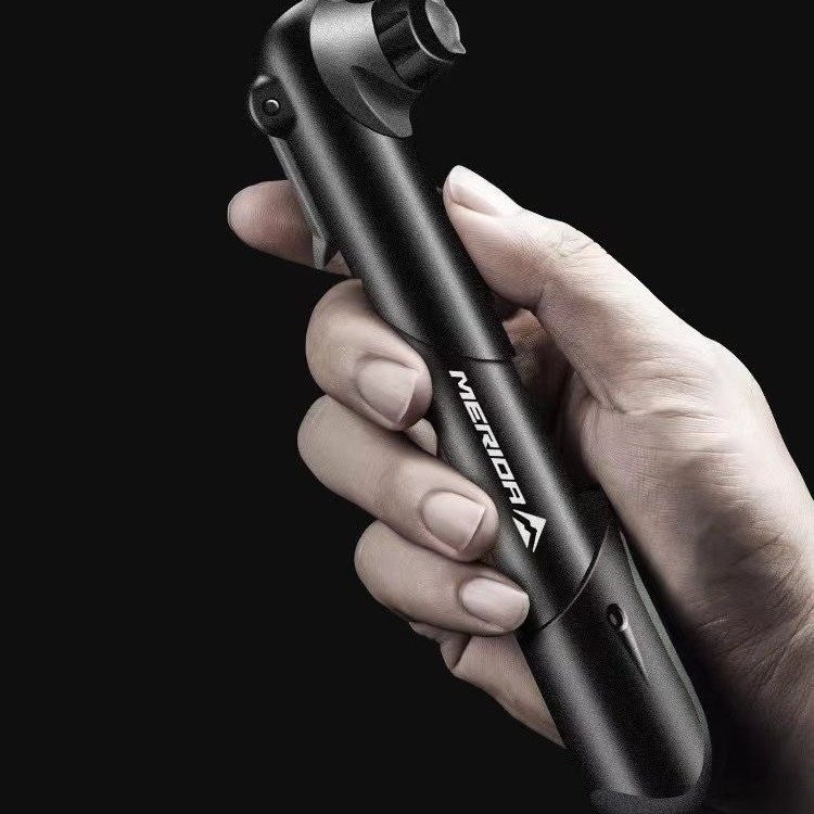 美利达自行车高压便携打气筒山地公路车迷你充气筒美法嘴带气压表