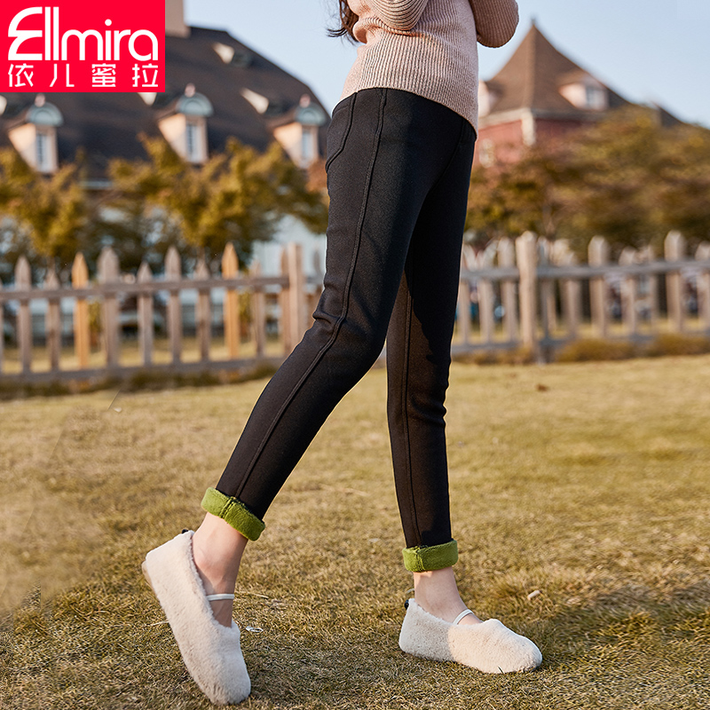 女童加绒裤子一体绒保暖加厚大童冬