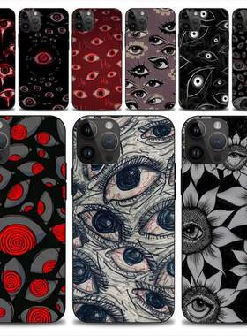 适用iPhone15红血丝眼珠苹果14plus手机壳13promax软12mini后套11phone case小米vivo华为oppo
