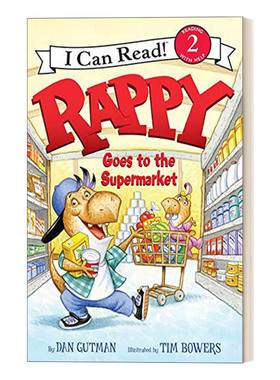 小恐龙去超市 英文原版 Rappy Goes to the Supermarket 小恐龙去超市I Can Read 2 分级阅读 英文版 进口英语原版书籍