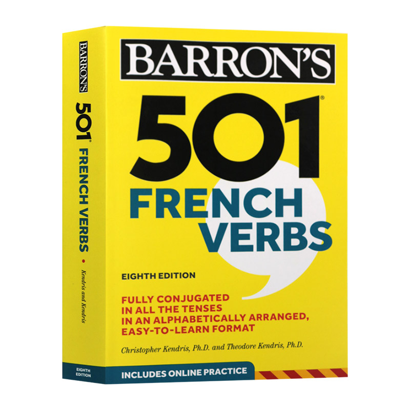 巴朗501个法语动词英文原版 501 French Verbs英语法语双语字典英文版进口原版工具书