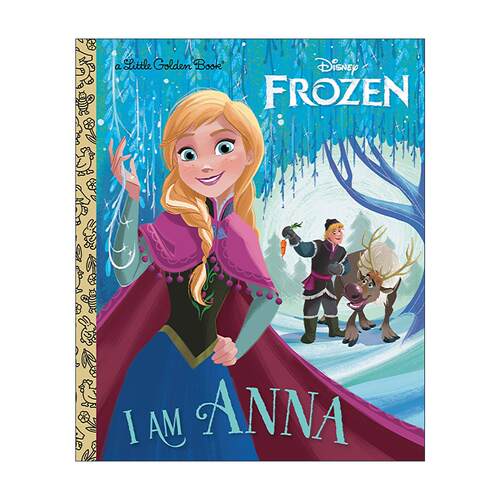 英文原版 I Am Anna Disney Frozen Little Golden Book 我是安娜 迪士尼冰雪奇缘 兰登书屋精装小金书 英文版 进口英语原版书籍