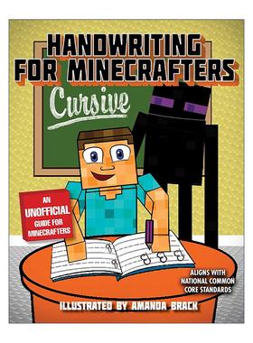 英文原版 Handwriting for Minecrafters Cursive 我的世界 草书书写 精装 英文版 进口英语原版书籍