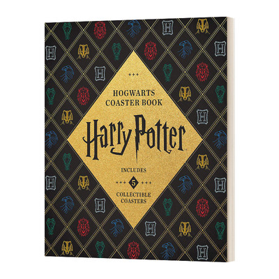 英文原版 Harry Potter Hogwarts Coaster Book 哈利波特周边 霍格沃茨杯垫书 包含四学院 英文版 进口英语原版书籍