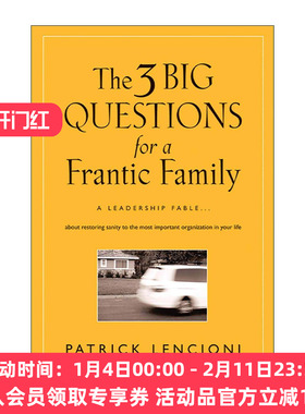 英文原版 The Three Big Questions for a Frantic Family 职业家庭的三大问题 精装 派特里克兰西尼奥 英文版 进口英语原版书籍
