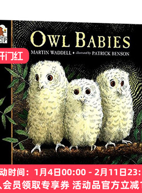 英文原版绘本 Owl Babies 小猫头鹰 童趣绘本 学前教育 4-6岁 Martin Waddell 英文版 进口英语原版书籍