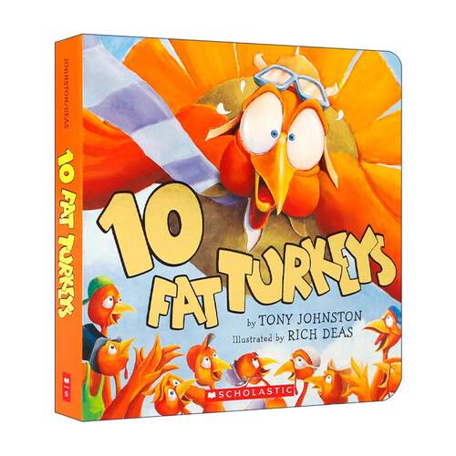 英文原版 Ten Fat Turkeys 10只胖火鸡 纸板书 英语启蒙拓展推荐阅读故事小说 英文版 进口英语原版书籍