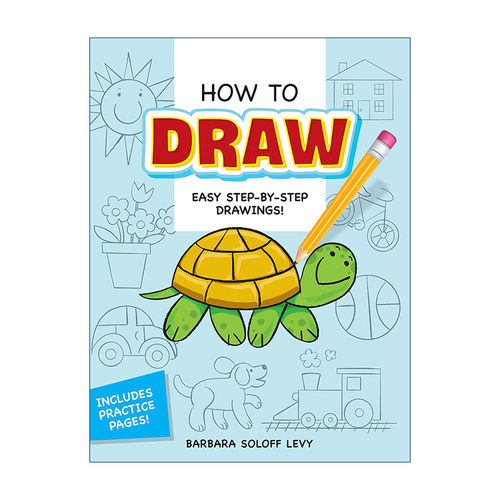 英文原版 How to Draw Step-by-Step Drawings 如何画画 儿童卡通绘画技巧指南 Barbara Soloff Levy 英文版 进口英语原版书籍