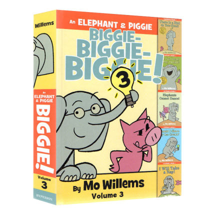 英文原版 An Elephant & Piggie Biggie Volume 3! 小猪与小象5本故事精装合集3 英文版 进口英语原版书籍