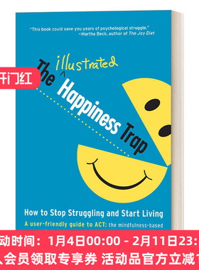 幸福的陷阱 英文原版 The Illustrated Happiness Trap 减轻压力 摆脱焦虑 克服恐惧与抑郁  Russ Harris 英文版 进口英语书籍