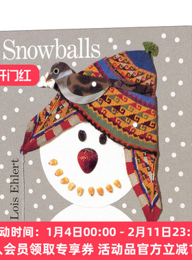 英文原版 Snowballs 雪球 color zoo同作者 Lois Ehlert 圣诞节纸板书绘本 英文版 进口英语原版书籍