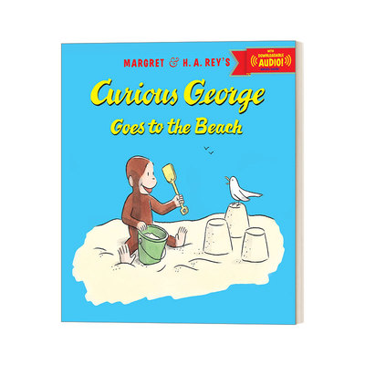 英文原版 Curious George Goes to the Beach with downloadable audio 好奇猴乔治去沙滩 音频可下载 英文版 进口英语原版书籍