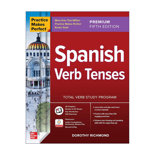 原版 Practice Makes Perfect Spanish Verb Tenses 熟能生巧 西班牙语动词时态 第5版 进口原版书籍