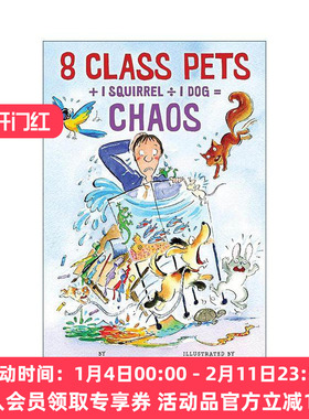 英文原版 8 Class Pets + 1 Squirrel ÷ 1 Dog = Chaos 松鼠特维奇系列1Vivian Vande Velde 英文版 进口英语原版书籍