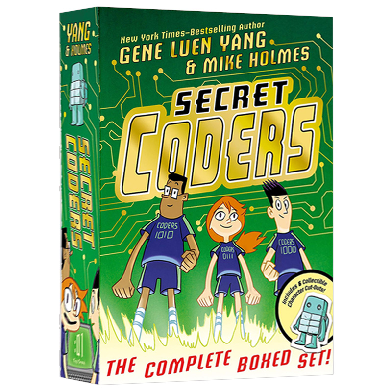 秘密编程者6册全套 英文原版 Secret Coders 小学科学漫画绘本图画书 全英文版 STEM教辅 进口原版英语书籍
