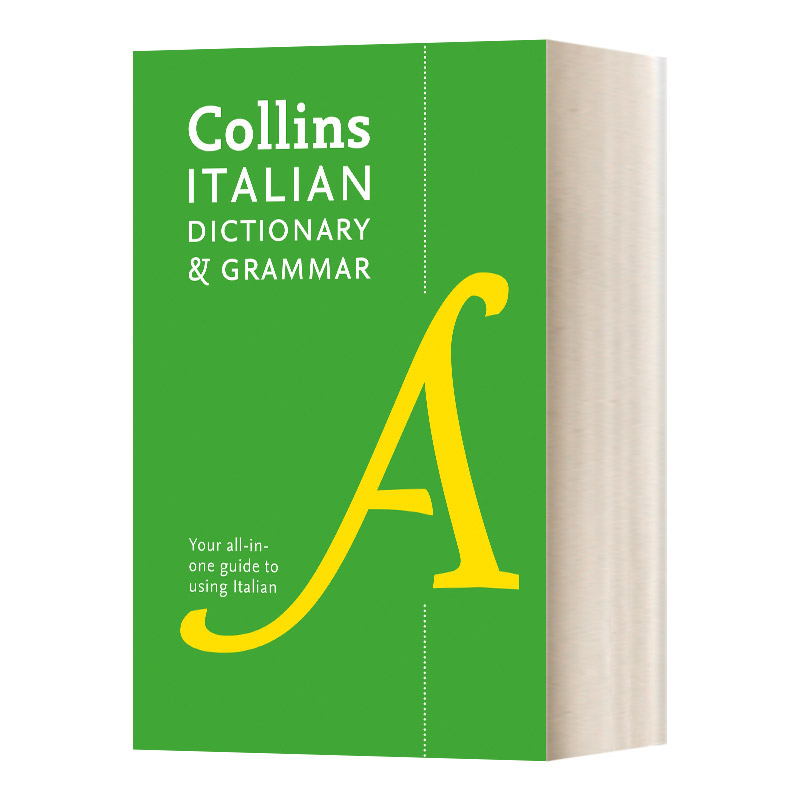 英文原版 Collins Italian Dictionary& Grammar 4th edition意大利语词典和语法第4版英文版进口英语原版书籍