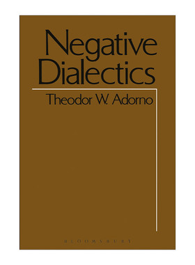 英文原版 Negative Dialectics 否定辩证法 特奥多·阿多尔诺 英文版 进口英语原版书籍