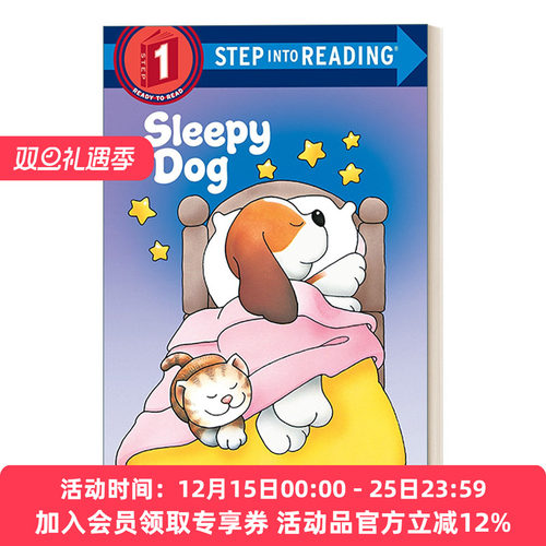 睡觉的小狗 英文原版 Step into Reading 1 - Sleepy Dog 英文版 进口英语原版书籍