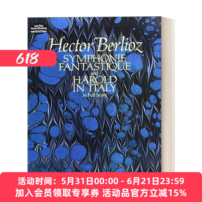 英文原版 Symphonie Fantastique and Harold in Italy in Full Score 柏辽兹意大利梦幻交响曲与哈罗德全谱 英文版 进口英语书籍