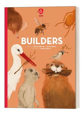 英文原版 Builders Super Animals  1 超级动物1 动物建筑师 儿童精装生物学科普绘本 亲子图画书 5岁以上 英文版 进口英语书籍