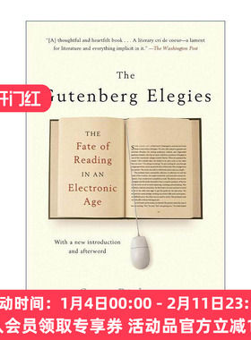 英文原版 The Gutenberg Elegies 古腾堡哀歌 电子时代阅读的悲剧 英文版 进口英语原版书籍
