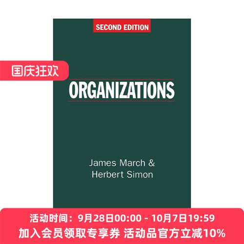 英文原版 Organizations 组织 决策理论学派大师马奇和赫伯特西蒙 诺贝尔经济学奖得主 合著 英文版 进口英语原版书籍