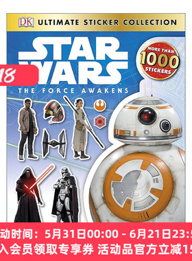 英文原版 Star Wars The Force Awakens Ultimate Sticker Collection 星球大战 原力觉醒终极贴纸集合 一千多张贴纸收藏 英文版