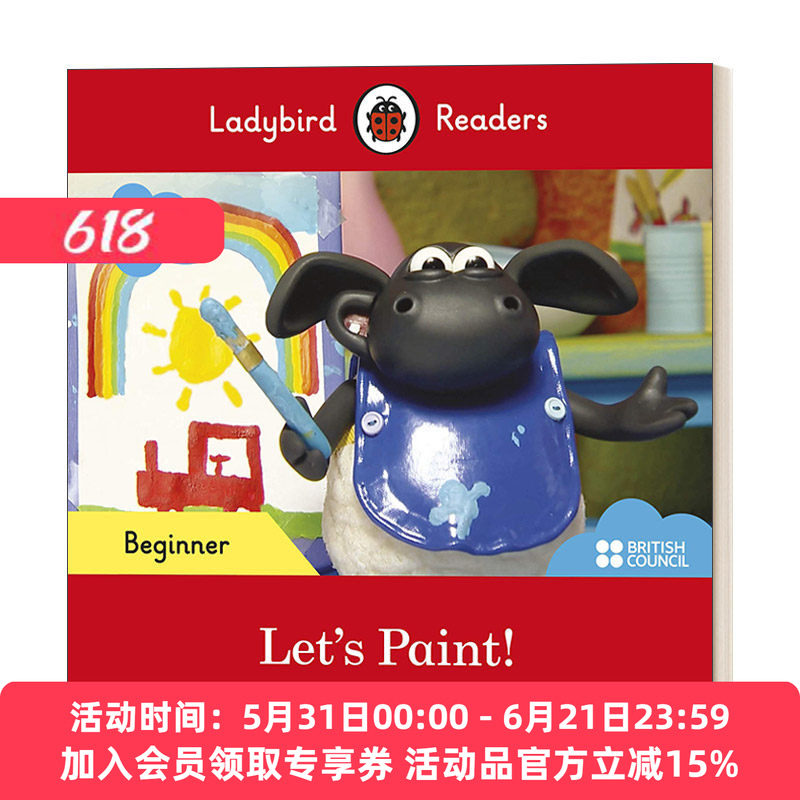 英文原版 Ladybird Readers Beginner Level Timmy Let's Paint!小瓢虫分级读物入门级 跟 小小羊提米一起画画 英文版 进口英语书